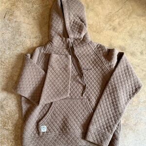 Kimes Ranch Quilted Brown Hoodie